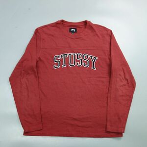 00s STUSSY ステューシー ロゴ刺繍 ロンT 長袖Tシャツ メンズ S アメリカ古着