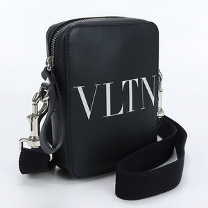 中古良品ヴァレンティノVALENTINO VLTN レザー カーフ 5Y2B0943W ブラック ランク：A us-2