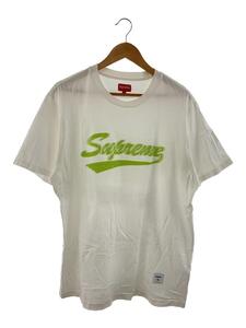 Supreme◆Instarsia Script s/s Top/Tシャツ/XL/コットン/WHT/プリント