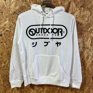 OUTDOOR PRODUCTS スウェット パーカー M ホワイト アウトドア プロダクツ 渋谷店 OPEN記念 カタカナ