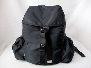 【P403】SAZABY/サザビー◇リュックサック　BK　フラップ付　H30cm