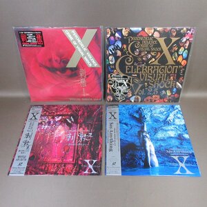 VA349●X エックス(XJAPAN)「VISUAL SHOCK VOL.2/VOL.2.5/VOL.3/VOL.3.5」LD(レーザーディスク)4枚セットで