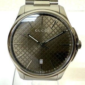 Z967-K32-3910【電池交換済み/稼働】 GUCCI グッチ Gタイムレス 126.3 ブラウン メンズ 腕時計 クォーツ 箱付き