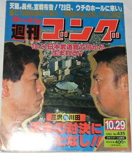 週刊ゴング no.435 1992年10月29日号 三沢光晴 川田利明 天龍源一郎