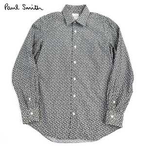 定価28,600円 2018AW Paul Smith ポールスミス メインライン 国内正規品 最高級クラシカルローズプリントファインコットンシャツ M 極美品