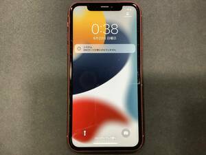 1円〜 Apple iPhone11 64GB (PRODUCT)RED A2221 MWLV2J/A バッテリ89% SIMフリー 当て傷 カケ レンズヒビ有