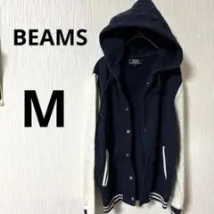 BEAMS スタジャン　ビームス　メンズ　Mサイズ　ネイビー