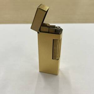 #10727 Dunhill/ダンヒル　ガスライター　ゴールドカラー　着火未確認　現状保管品　ジャンク品