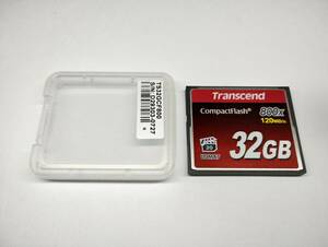 ケース付き　32GB　Transcend　800x　CFカード　フォーマット済み　メモリーカード　コンパクトフラッシュカード