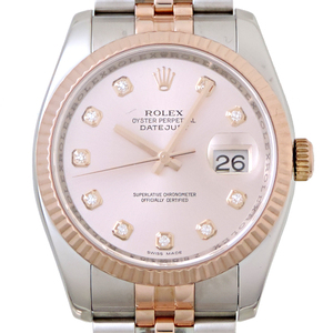 ［銀座店］ROLEX ロレックス デイトジャスト 10P ダイヤモンド Z番 2006年製 116231G 腕時計 メンズ DH81391