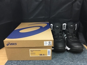 005▽未使用品▽asics 26.5cm安全靴 WINJOB CP304 BOA BLACK/WHITE