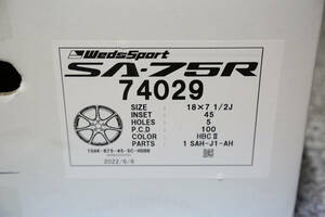 ウェッズ スポーツ WedsSport SA75R 18インチ8ｊ オフセット45 5H/100 HBCⅡ ホイール 4本