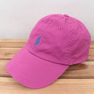 rlsc1【美品】ポロ ラルフローレン 紫 パープル系 POLO RALPH LAUREN ポニー ワンポイント キャップ CAP 帽子 ブランド 中古 古着 正規品