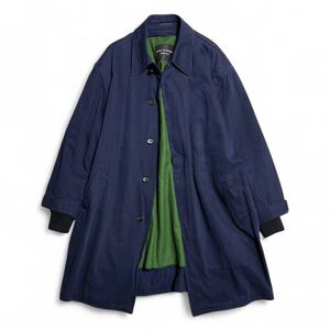 89AW 袖リブ キルト ステンカラーコート レイヤード コムデギャルソンオムプリュスHOMME PLUS 1990AW Quilted Sleeve Liner Balmacaan Coat