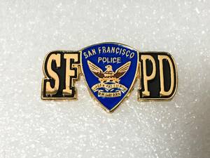 ☆ アメリカ合衆国 SFPD サンフランシスコ市警察 ポリスピンバッジ 襟バッジ ☆