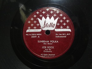 ★☆SP盤レコード 10吋 SUNBEAM POLKA / OVER & UNDER POLKA : JOE POCK 蓄音機用 中古品☆★[6110] 