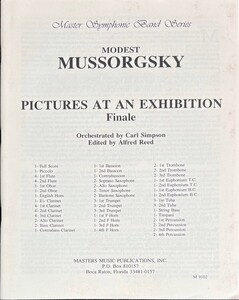 ムソルグスキー 展覧会の絵 (吹奏楽)輸入楽譜 Mussorgsky Pictures at an Exhibition 洋書