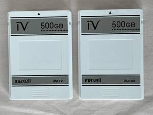 maxell マクセル iVDR-S 500GB iV ２台 M-VDRS500G.C アイヴィ Wooo対応 カセットハードディスク 2012年5月製