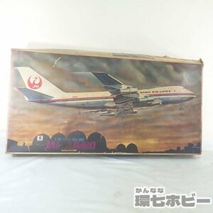 0QD42◆未組立 当時物 日東科学 NITTO 1/100 ボーイング747 JAL JUMBO 日航 ジャンボ 旅客機 飛行機 プラモデル 箱痛み/BOEING B747 送:140