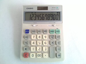 CASIO カシオ 12桁 電卓 DW-20A　特大表示・メモリー・税計算・時間計算★ 動作品