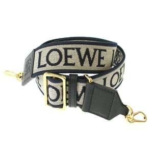 LOEWE ロエベ アナグラムジャガード キャンバスストラップ C073T87X01 ネイビー IT2G7G0CZBJE