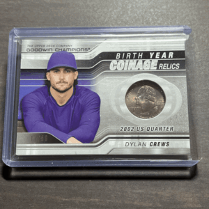 Dylan Crews Birth Year Coinage Relics 2002 US QUARTER 2023 Upper Deck Goodwin Champions Baseball MLB