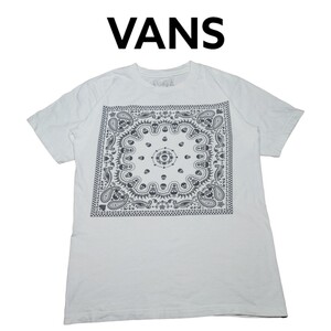 VANS　スカルペイズリー　ビッグプリント　Tシャツ　古着　ヴァンズ　バンダナ柄