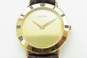 M542-Y2-6596◎ GUCCI グッチ 3000.2.M メンズ クォーツ 腕時計 現状品① ◎