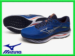 新品 ミズノ MIZUNO メンズ ランニングシューズ ウエーブライダー27 SW/WAVE RIDER 27 SW/ブルー/27cm/2024年最新モデル/足幅4E お買得_①