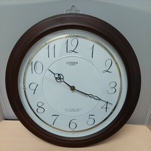 y042411t CITIZEN 掛け時計 丸型 昭和 レトロ アンティーク クォーツ 時計 
