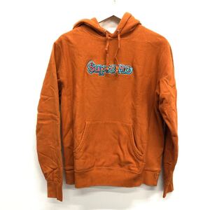 【supreme】シュプリーム★スウェットパーカー 18SS Gonz Logo Hooded Sweatshirt プルオーバー ロゴ刺繍 裏起毛 サイズS 10 