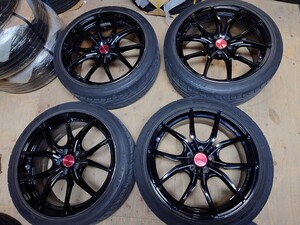 日本製 RAYS レイズ GRAM LIGHTS グラムライツ 57FXX バリ溝 バリ山 5H PCD100 18インチ 225/40Ｒ18 4本セット 30 50 プリウス 86 BRZ 5穴