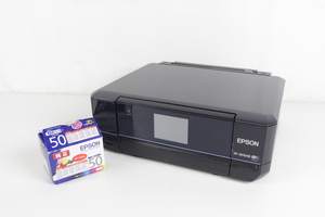 【通電OK】EPSON EP-806AB エプソン インクジェットプリンター コピー機 事務用品 替えインク付き ブラック_GJJ_B0612-J01E