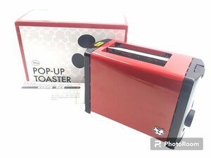【美品】Francfranc フランフラン ディズニー ポップアップトースター 2枚焼き POP-UP TOASTER DPT-1301F 2014年製 レッド系 取扱説明書付