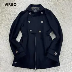 希少✨VIRGO 変形ジャケット デザインボタン ロゴプレート ウール ブラック