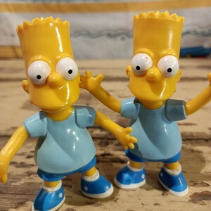 90s シンプソンズ the Simpsons ベンダブル フィギュア 2体セット ビンテージ vintage USA アメトイ 当時 1990 当時物