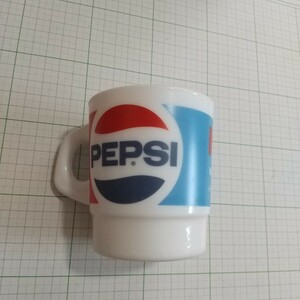 ペプシ　マグカップ　ミルキーガラス　ミルクガラス　プリントマグ　アメ雑　PEPSI COLA　コーラ B