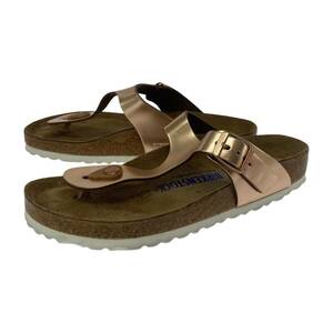 BIRKENSTOCK ビルケンシュトック メタリック サンダル size240/ベージュ系