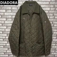 【激レア】DIADORA キルティングジャケット　大きめサイズO カーキ色