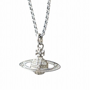 ヴィヴィアンウエストウッド Vivienne Westwood ネックレス アクセサリー ペンダント オーブ ロゴ ラインストーン シルバー色