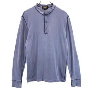 RRL 長袖 ヘンリーネック Tシャツ S ブルー系 ダブルアールエル RALPH LAUREN ロンT メンズ