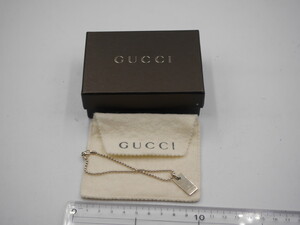 中古●GUCCI シルバー925 ボールチェーン ブレスレット グッチ プレート