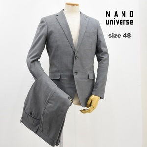 ◇ナノユニバース◇2ピースノッチスーツ◇サイズ48◇グレー◇総裏◇秋冬春◇NANO UNIVERS the first floor◇