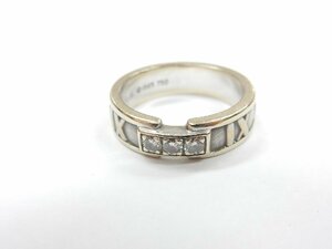 ティファニー Tiffany & Co. アトラス 3P ダイヤ K18WG ホワイトゴールド リング/指輪 (約)12.5号 750 (約)6.9ｇ