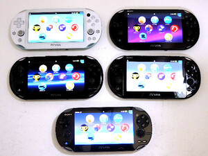 【 通電のみ確認 】 PS Vita 2000番台×4・1000番台×1 計5台セット（未チェック） ソニー SONY ＃49