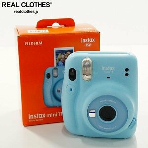 FUJIFILM/富士フィルム instax mini 11 チェキ インスタントカメラ スカイブルー 簡易動作確認済み /000