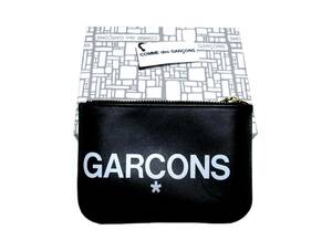 美品 コム デ ギャルソン ウォレット Huge Logo WALLET COMME des GARCONS 黒色
