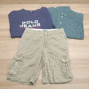 ◇ 《 RALPH LAUREN ラルフローレン まとめ売り3点セット キッズ サイズL14-16 160 シャツ パンツ メンズ 》 E