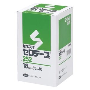 （まとめ買い）積水化学 セロテープ#252N箱入18mmx35m C10BX03 18*35 ハコイリ 00000985 〔×3〕