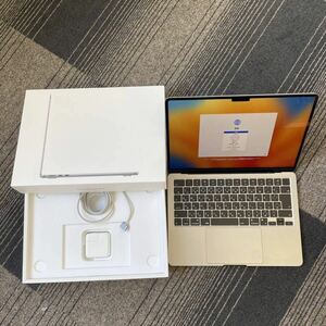 【T0529】 Apple アップル MacBookAir 13.6インチ 2022 A2681 メモリ8GB 256GB SSD シルバー 初期化済 ノートパソコン Retina ディスプレイ
